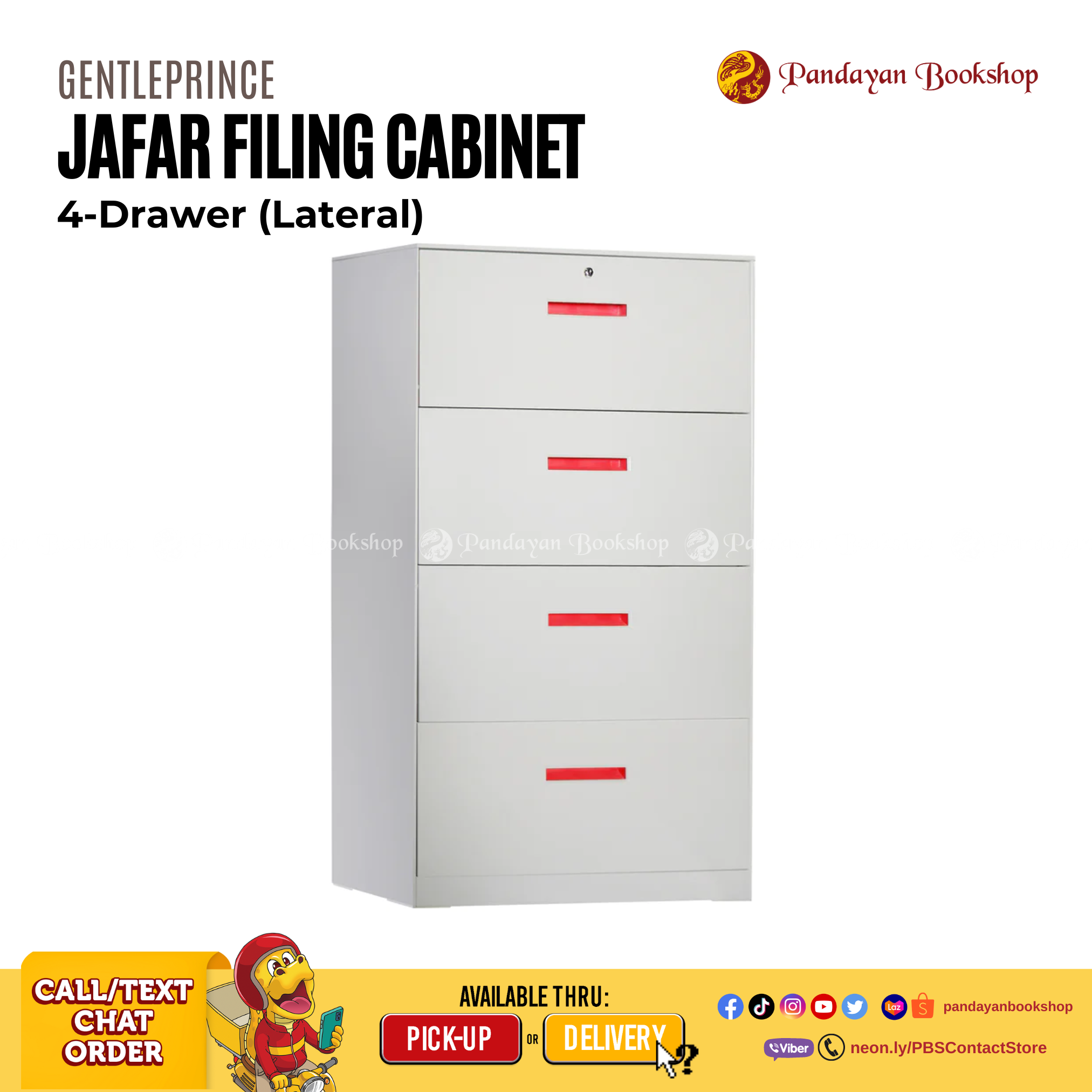 Jafar Office Filing Cabinet 4-Drawer Lateral